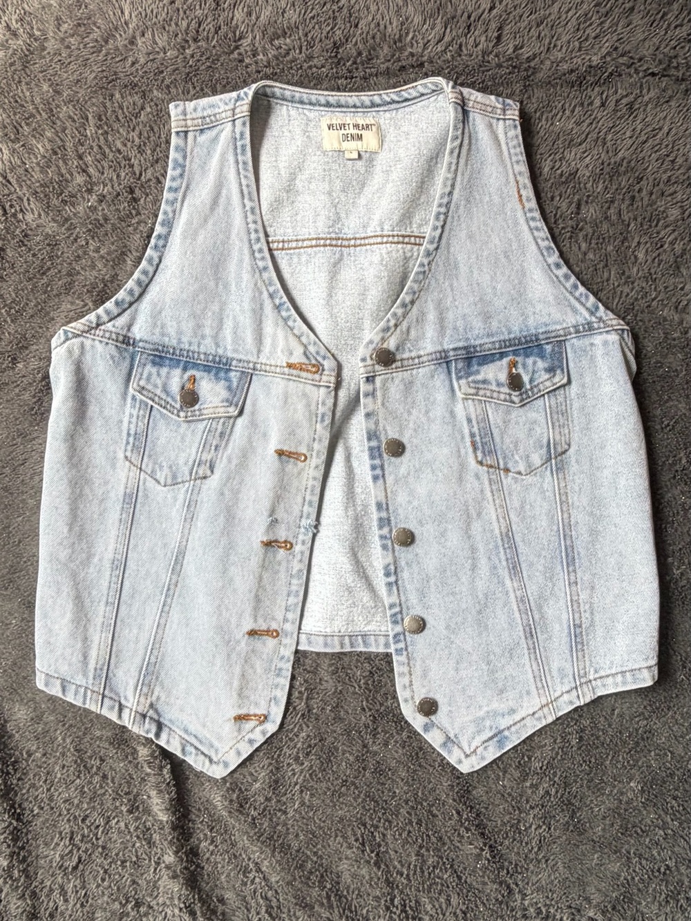Velvet Heart Light Blue Denim Vest